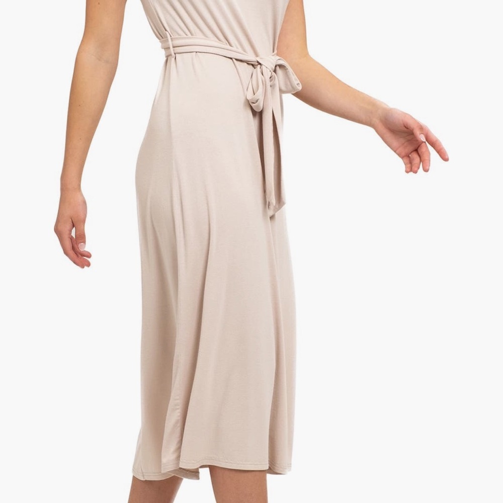Comfy Taupe T-Shirt dress